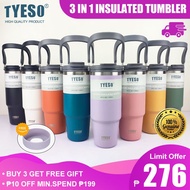 tyeso 900ML Insulated Vacuum Tumbler Hot and Cold Water Bottle with Straw Handle Valentine