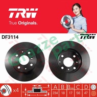 (2 pcs) TRW Disc Brake Rotor Front DF3114 Daihatsu Charade Aura G100 G101 G102 G200 G202 ( 234mm - V