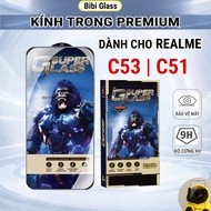 Realme C53, C51 premium transparent tempered glass full screen BIBI screen protector