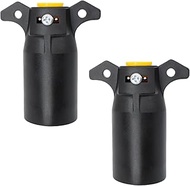 2 Pcs 12V 7 Pin Trailer Plug Connector Detachable 7 Way Round RV-Style Trailer Side Connector Replac