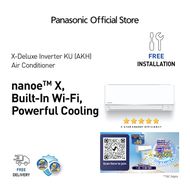 [FREE INSTALLATION] PANASONIC R32 RAC X-DELUXE (KU) INV WM 1.0/1.5/2.0/2.5/3.0HP