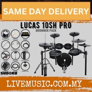 SUDOKU Lucas 10SH PRO Series Full Mesh Electronic Drum Set With Accessories (LUCAS10SHPRO)