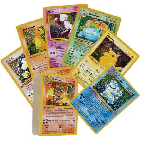 151Pcs 1996 1st Edition Pokemon Foil Flash Cards Pikachu Charizard Blastoise Venusaur Mewtwo Game Co