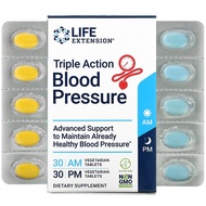 Life Extension, Triple Action Blood Pressure, AM/PM, 2 Pack, 30 Vegetarian Tablets Each
