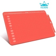 Huion HS611 Graphics Drawing Tablet in Coral Red.