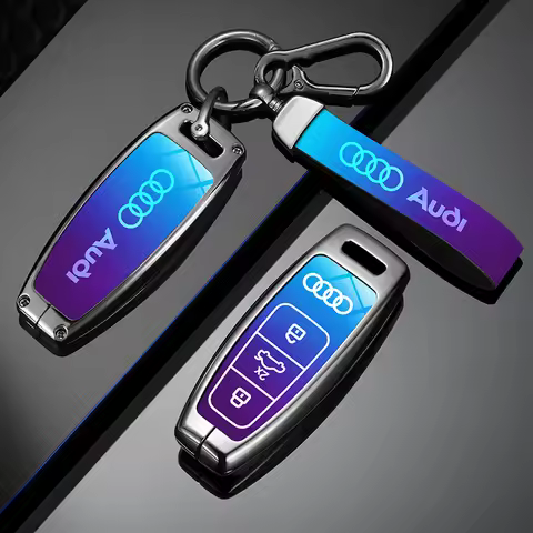 Gradient Zinc Alloy Car Remote Key Case Cover Shell for Audi Q8 Rs8 A6 C8 S6 Rs6 A7 S7 Rs7 A3 8Y A8 