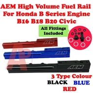 AEM High Volume Fuel Rail Honda EK EG EJ B16 B18 B20 B Series New