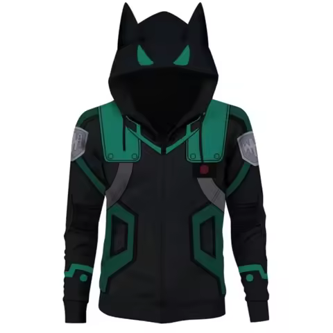 ❤TK My Hero Academia Jacket for s MHA Hoodie Sweatshirt Izuku Midoriya Deku Ears Cosplay Costume Ani