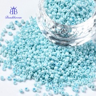 1pound 12/0 Glass Seed Beads Baking Paint Round Hole Round Sky Blue 2-3x1.5-2mm Hole: 0.8mm 450g/Pou
