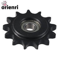 ORIENRI Convex Idler Gear, 10mm Bore 1/2" Pitch 13 Tooth Chain Idler Sprocket, with Insert C45 Carbo