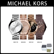 พร้อมสต็อก ！Michael Kors ของแท้100% MK3178 MK3181 MK3418 นาฬิกาแบรนด์เนมMK นาฬิกาผู้หญิงผู้ชาย สินค้าพร้อมจัดส่ง MK-145