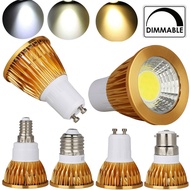 Gold Shell LED Bulb COB LED Spotlight Lamp Dimmable B22 GU10 E27 E14 GU5.3 Base 9W 12W 15W 220V Ultr