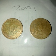 Coin 500 / Koin 500 / 500 Rupiah / 500 Kuning / Tahun 2001