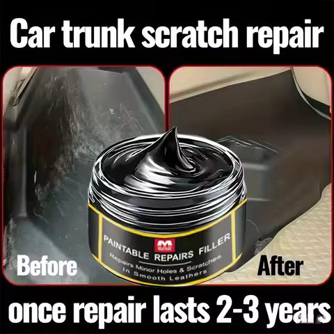 All-in-One Car Interior & Exterior Scratch Remover Wax - Plastic & Restorer with Gloss Finish,Tire P