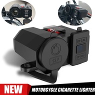 12V Soket Rokok Motosikal Outlet Pengecas Dual USB Untuk Telefon GPS PSP Dengan Voltmeter Digital Ba