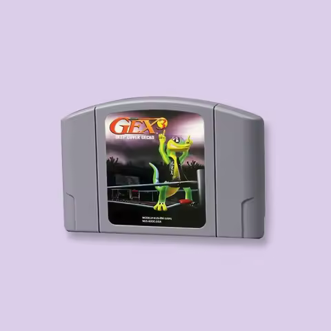Link 014 For N64 Game Gex 3 Deep Cover Gecko Cartridge USA NTSC & EUR PAL Version for Nintendo 64 Co
