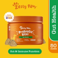 Zesty Paws Probiotic Bites for Dogs Gut Health [รสฟักทอง] (แบบนุ่ม 90 เม็ด) (หมดอายุ:01 2028)