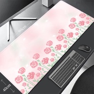 Flower Mousepads Pink Mouse Pad 900x400 Computer Mousepad Big Mouse Mat 90x40cm Desk Pads For PC Keyboard Mats Rubber Table Rug