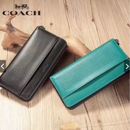 COACHWallet, long wallet, men's wallet, zipper wallet 100% authentic