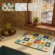 【rubber anne】瞬吸 軟式珪藻土 流理台瀝水墊 花磚語(45x30cm)