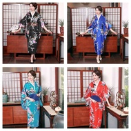 Kimonos - Women's Traditional Yukata: Vintage Floral Robe for Stage Shows & Cosplay