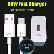 For Huawei Honor 70 Fast Charger 50pro 60 Charger P50 66W Super Fast Charger With 1M 6A USB Cable