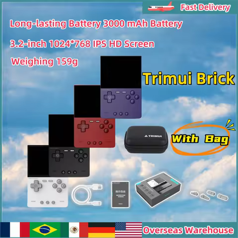 TRIMUI BRICK Retro Handheld Game Video Player 3.2 Inch Palm Console Portable Vertical Edition Open S