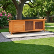 Outdoor rainproof wooden chicken coop chicken house rabbit cage home rabbit house pet villa sangkar 