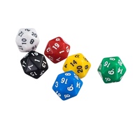 [szluzhen3gv] 6 Set D20 Gaming Dice Twenty Sided Die RPG D&D Six Opaque Colors Couleur 1#