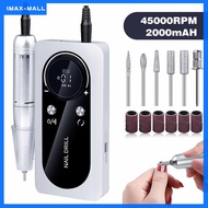 45000RPM Wireless Electric Nail Drill Machine E File Manicure LED Art Drill Kits Manicure Kits & Acc