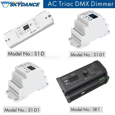 Skydance S1-D(2CH*1A) S1-D1(1CH*2A) S1-DR(2CH*1.5A) SK1(1CH*6A Knob 1-10V Decoder) Led DMX RF Triac 