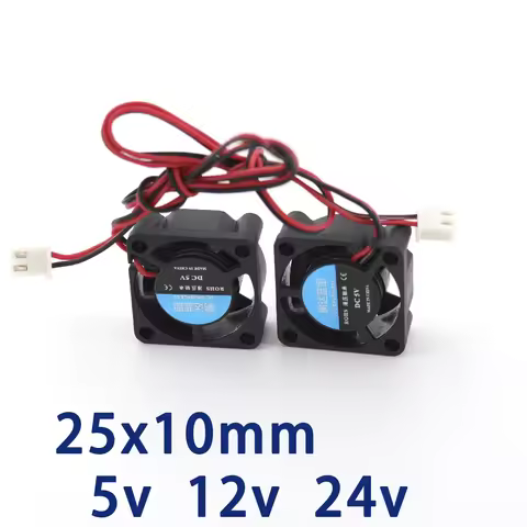 3d printer part fan 2510 2pins 25mm 25x25 x10 mm 2.5cm graphics card DC 5V 12V 24V 2P