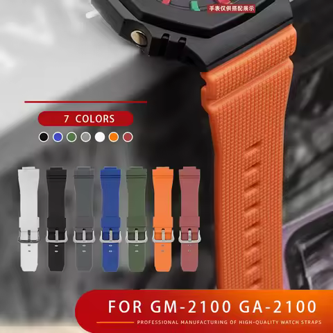 Silicone Rubber Watchband for Casio G-Shock GM-2100 GM-S2100 GA-2100 GA-2110 GM-5600/GA5600 GBM-2100