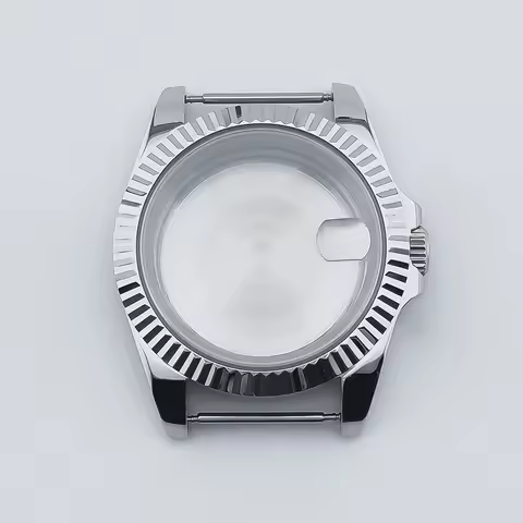 NEITON 39mm Silver Watch Case Sapphire Glass FitNH35 NH36 NH34 ETA2824 PT5000 Movement