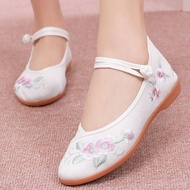 Old Beijing Cloth Shoes Women's Flower Shoes Chinese Style Flat Shoes Dance Shoes Old Beijing Cloth 