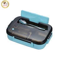 Bento Lunch Box With Spoon And Chopsticks 304 Stainless Steel Leak-Proof Lunchbox Container Freezer 