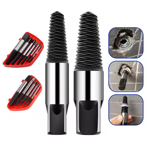 5Pcs Screw Extractor Metal Drill Bit Set Damaged Screws Remover Extractor Woodworking Tools Broken B