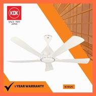 KDK K15UC 60” Nodoka LED Remote Control Ceiling Fan / Kipas Siling (Pearl White)