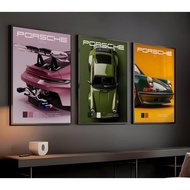 Porsche GT3 Rs Porsche 911 Turbo 3 Poster Set Canvas Painting Car Models Wall Art Print Home Decor