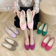 Plus Size 35-43 Women Suede Slip-On Lofers Shoes Office Casual Rounded Toe Flats Shoes