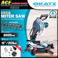 [ OKATZ ] MT1018V 10” Compound Miter Saw 1800W Power 10"255mm Miter Saw Heavu Duty Miter Saw Suitabl