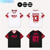 Free Customization BTS V Neck Jersey Korean-style Football Jersey