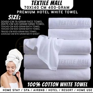 【HOTEL WHITE】400G-700-Gram Luxury Hotel Quality 100% Cotton Strong Water Absorption Bath Towel Tuala