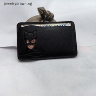 JE Leather Card Holder Funny  Cat Mask ID Card Holder Storage Business Card Holder Gifts SG