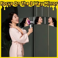 [Focus On The 3 Way Mirror]3 way mirror Three-fold Mirror Three-Sided Mirror Self-Service Haircut Re