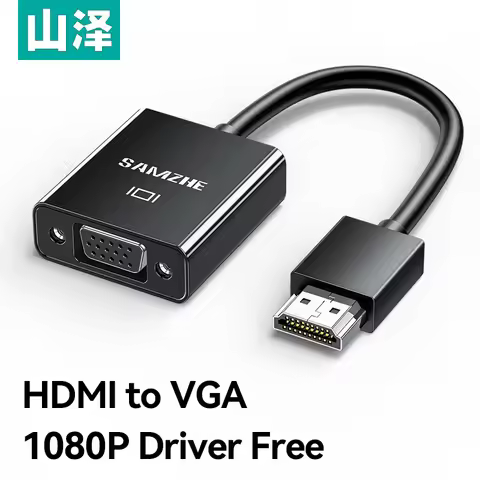 SAMZHE HDMI to VGA Adapter for PS4 Male To Famale Converter 1080P HDMI VGA Adapter for TV Box PC HDM