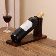 創意單支紅酒架擺件實木裝斜放葡萄酒架客廳家用松木紅酒展示架子