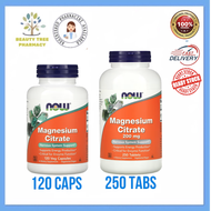 NOW Foods Magnesium Citrate 200 mg 250 Tablets / 120 Capsules