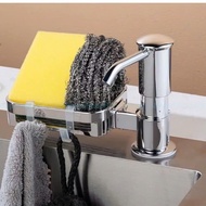 Bộ vòi xịt hút dầu rửa bát kèm giá đựng giẻ treo vòi rửa chén N174 - vòi bơm nước rửa chén gắn chậu