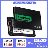 Ceamere Ssd Sata3 20ชิ้น120GB 2.5 SSD 128GB ดิสก์กิกะไบต์ฮาร์ดไดร์ฟ256 240GB 480GB51 2GB ฮาร์ดดิสก์โน้ตบุ๊กฮาร์ดไดรฟ์ภายใน